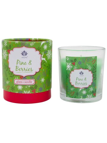 AR113 AR AROME GLASS SCENTED CANDLE PINE & BERRIES 120 G-1