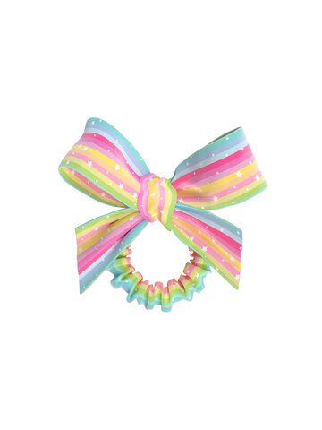 IB160 IN INVISIBOBBLE SLIM SPRUNCHIE WITH BOW LET'S CHASE RAINBOWS-1