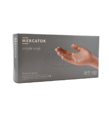Mercator Simple Vinyl Transparent Powder-Free Protective Gloves 100 ks